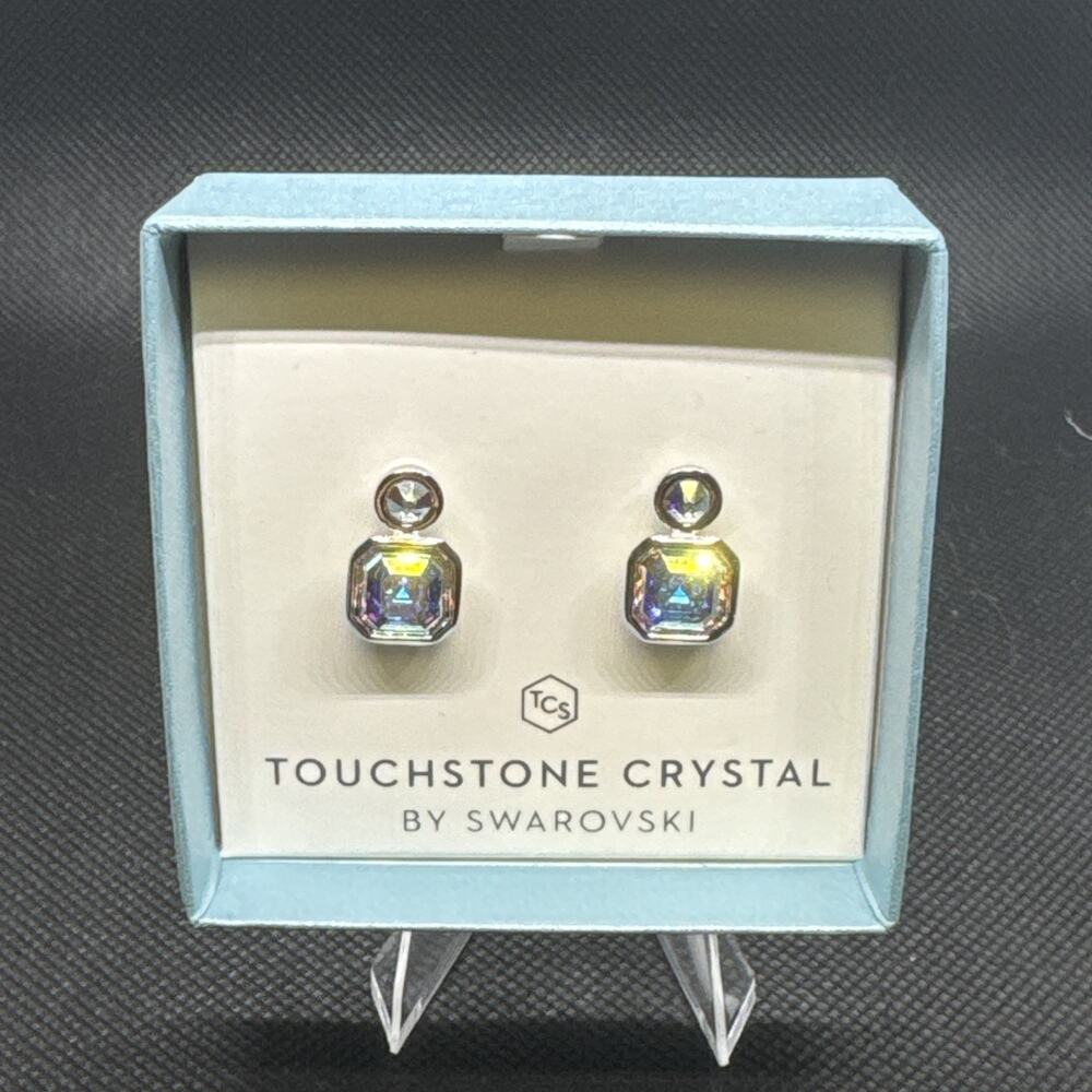 Touchstone Crystal by swavorski: Square up earrings